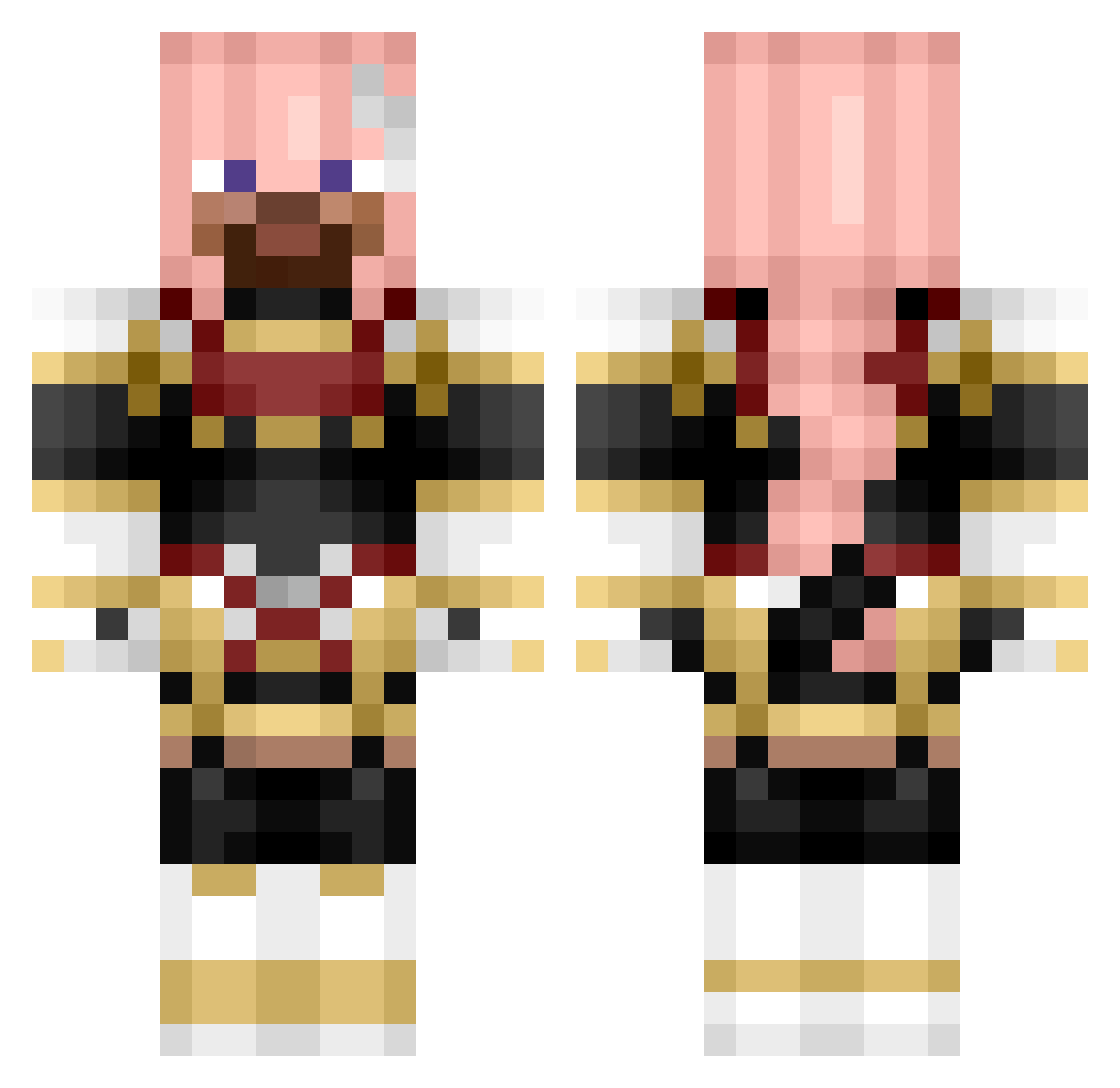 Regentdoor879 Minecraft skin, front and back view