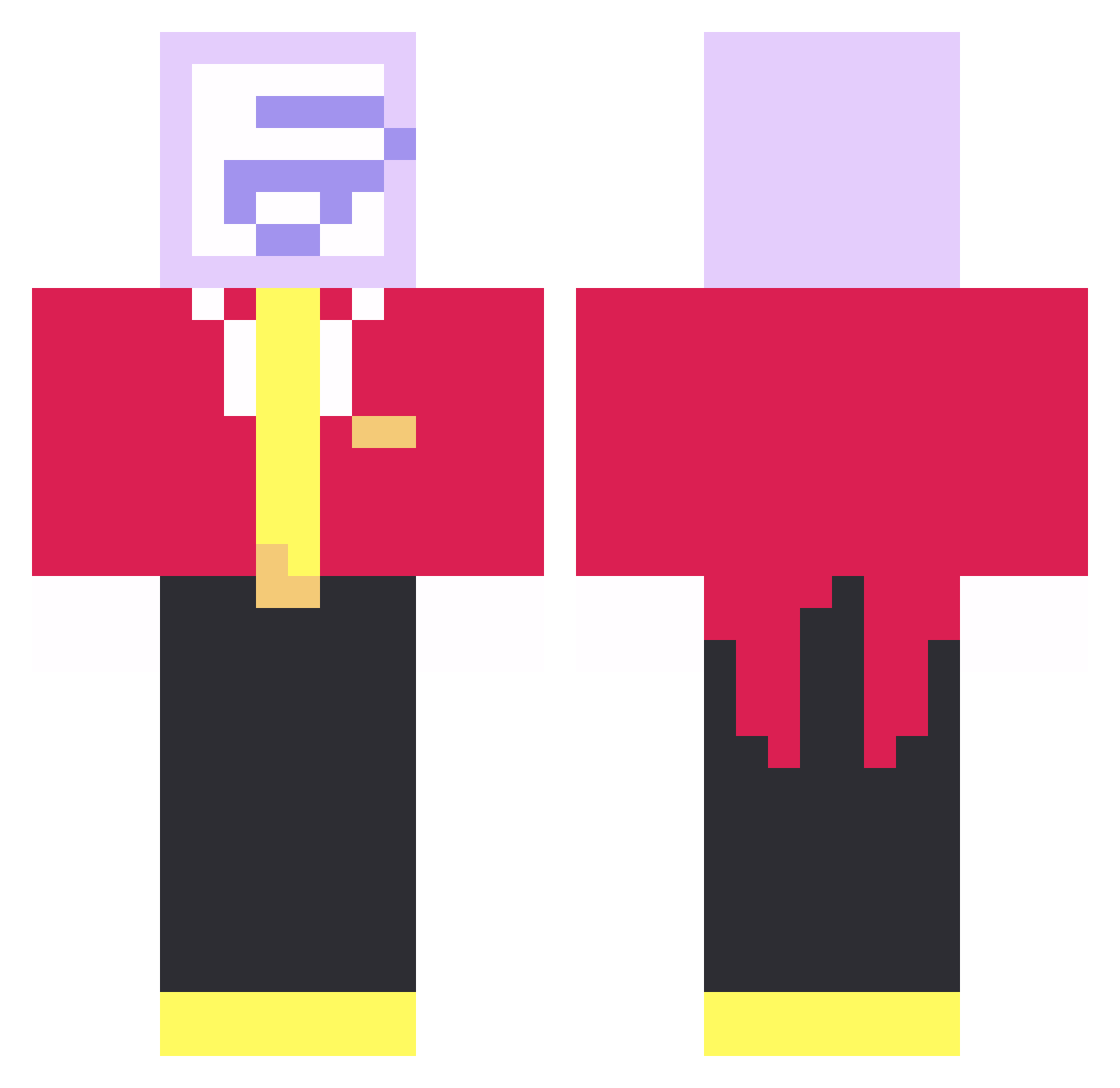 billybo29 Minecraft skin, front and back view