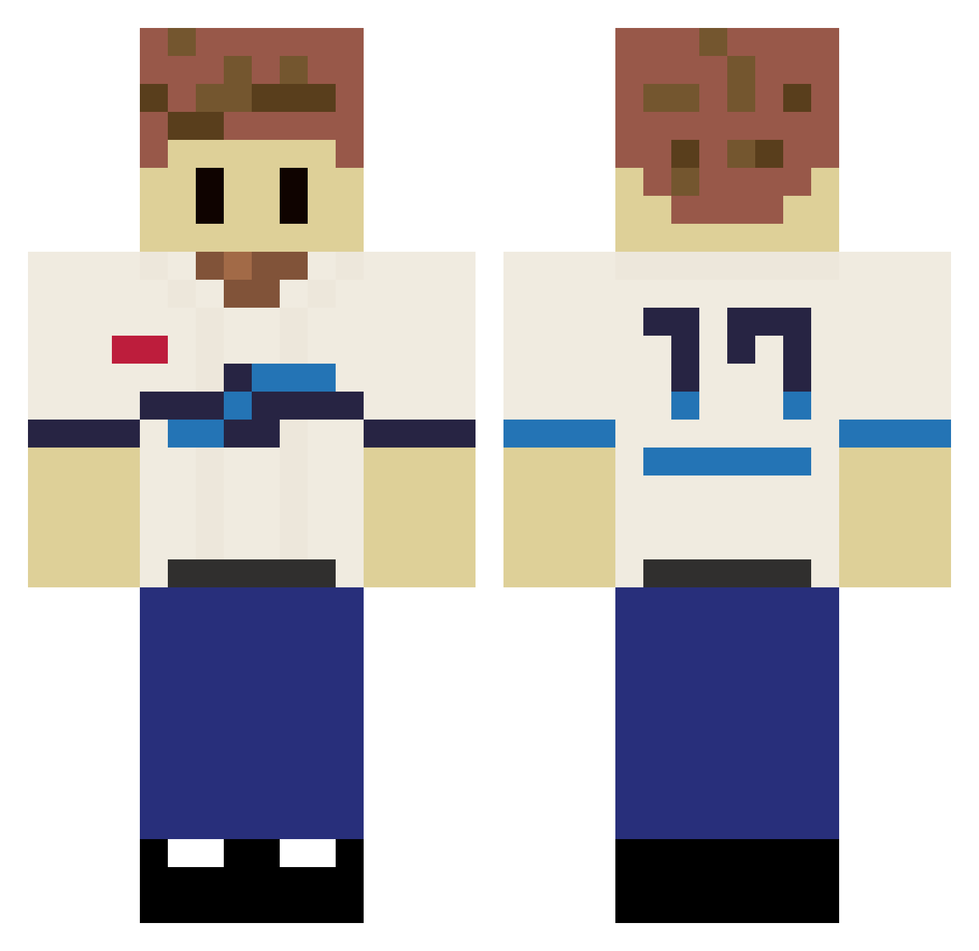 DaRealHammerBro Minecraft skin, front and back view