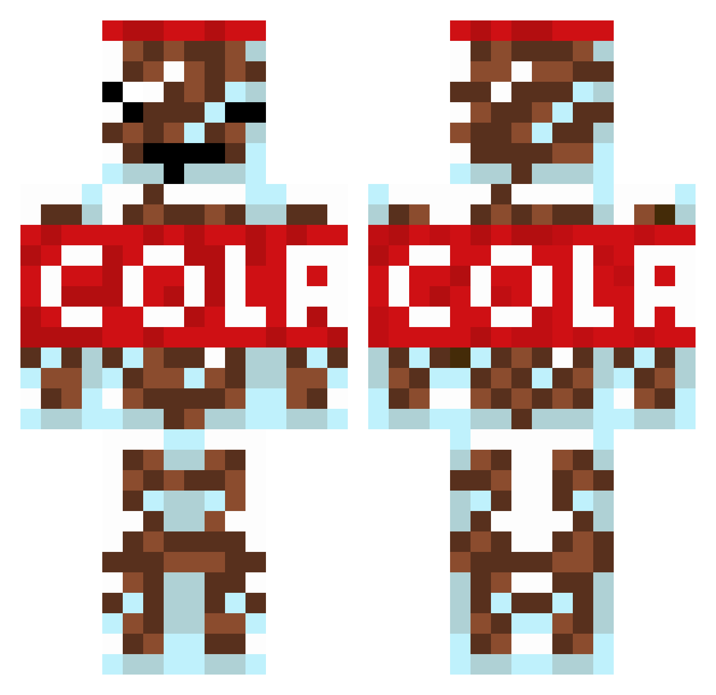 THECHICKEn678 Minecraft skin, front and back view