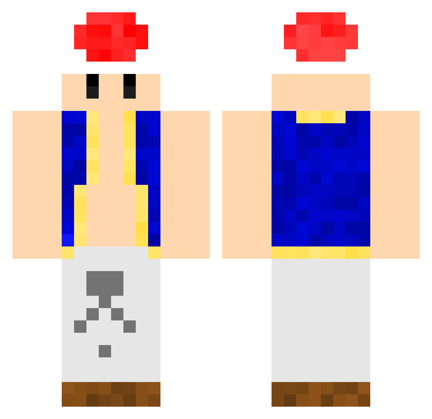 BDB__ Minecraft skin, front and back view