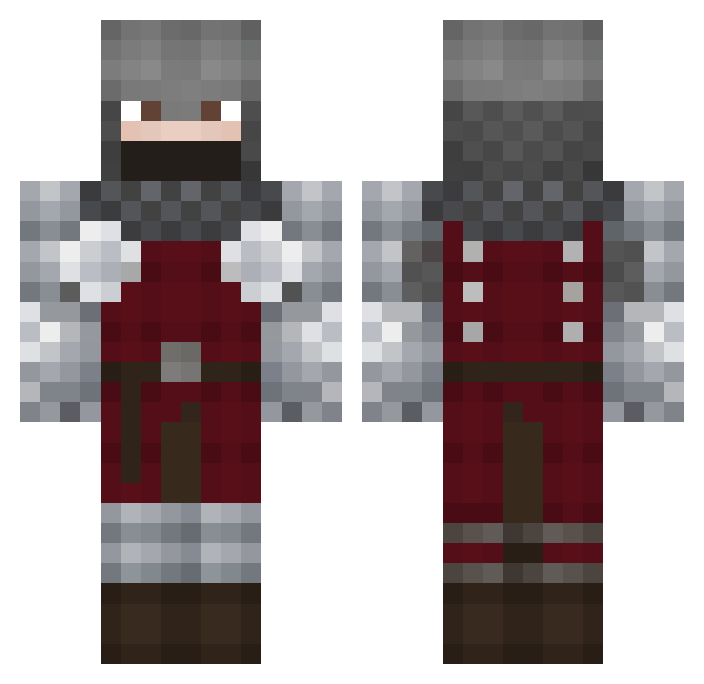 MojoToto Minecraft skin, front and back view
