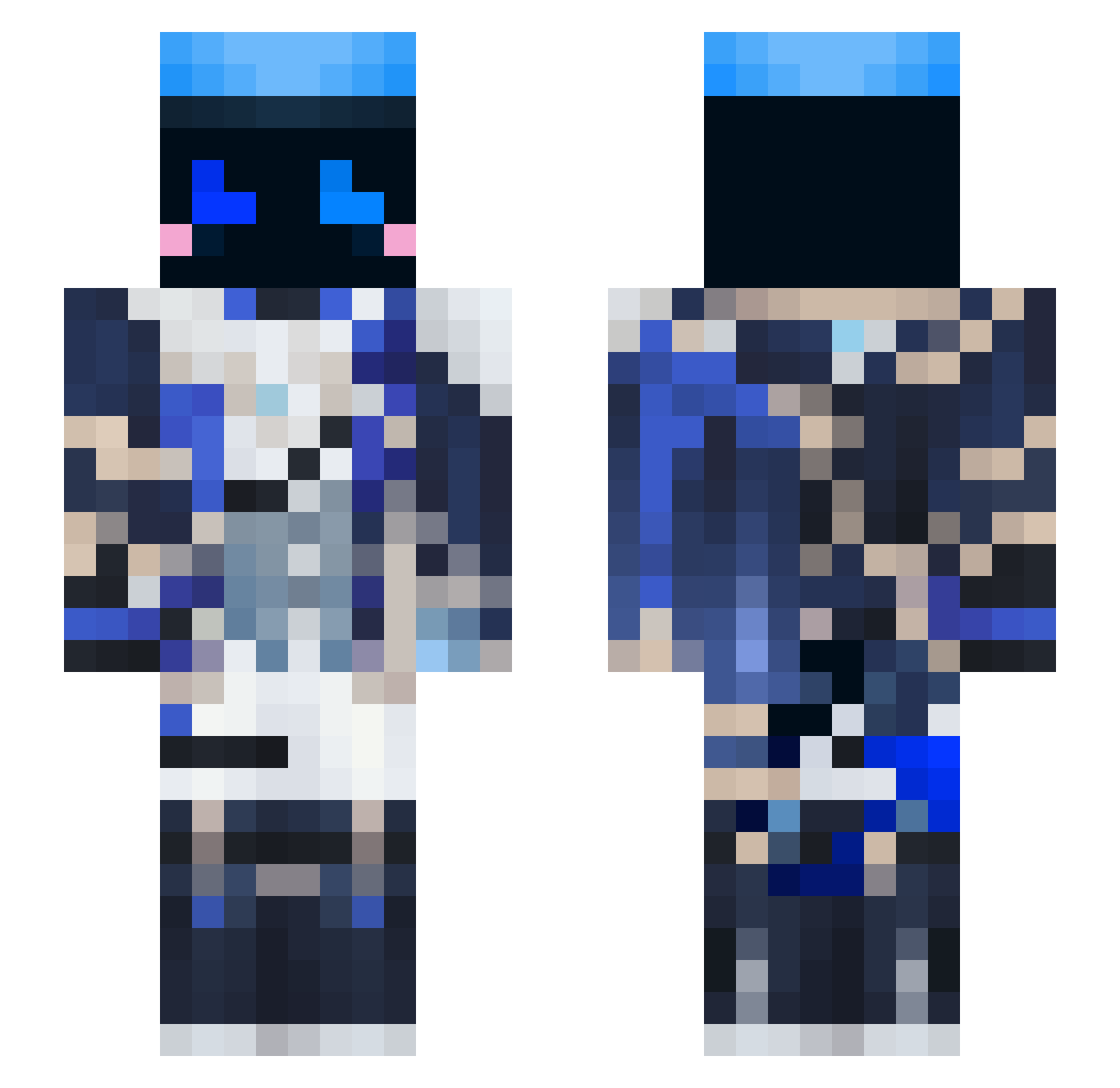 Er4l1s Minecraft skin, front and back view