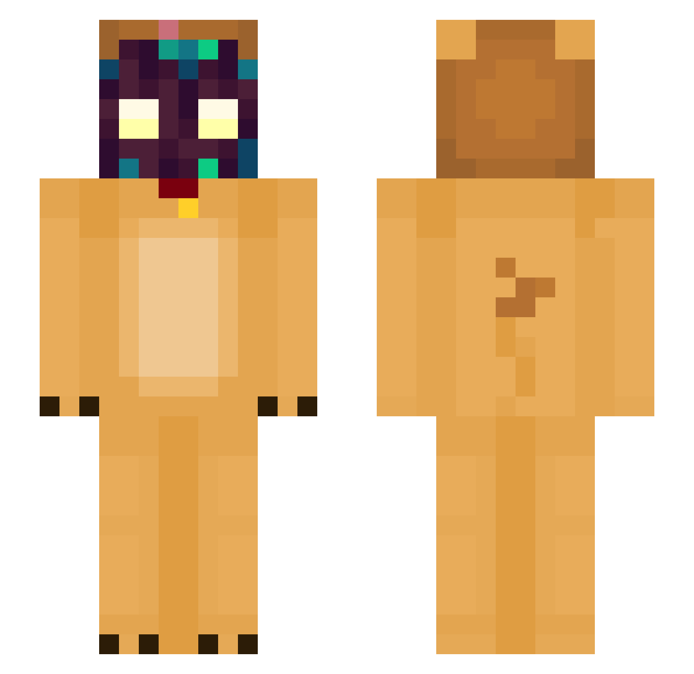 LeoMin0508 Minecraft skin, front and back view