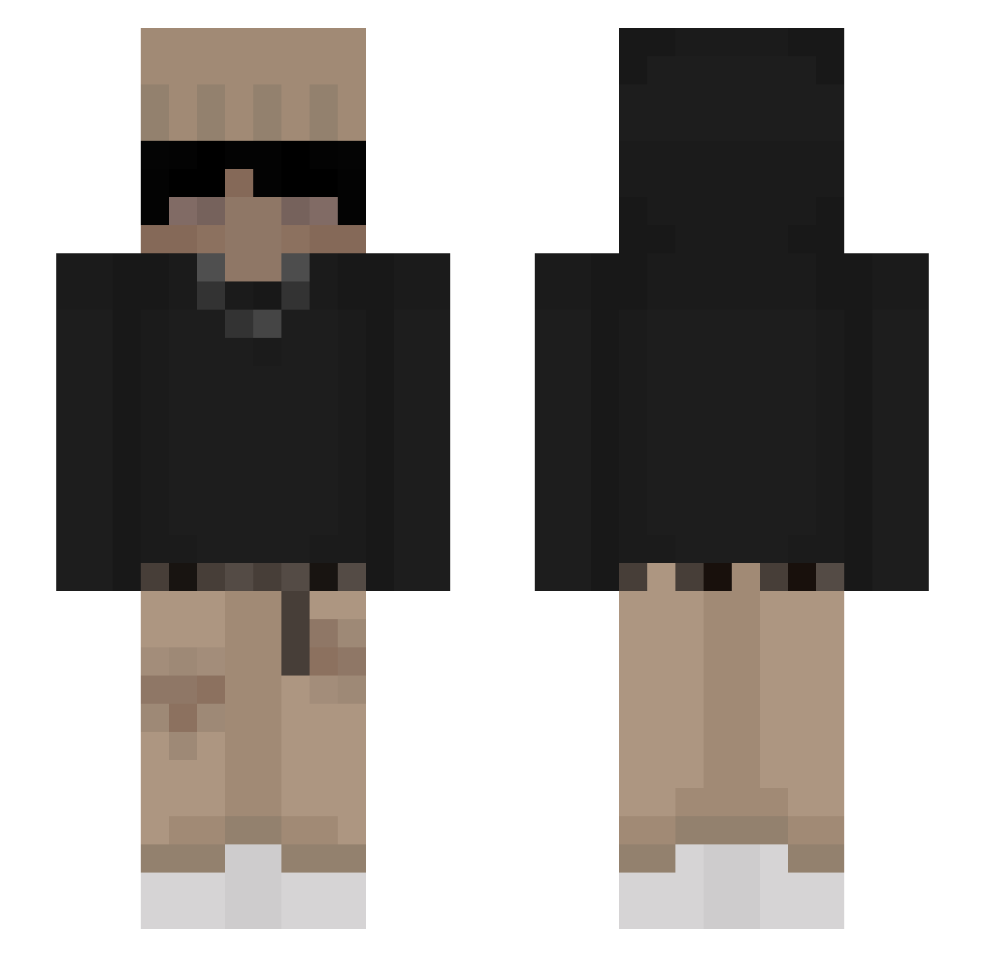 quintavius Minecraft skin, front and back view