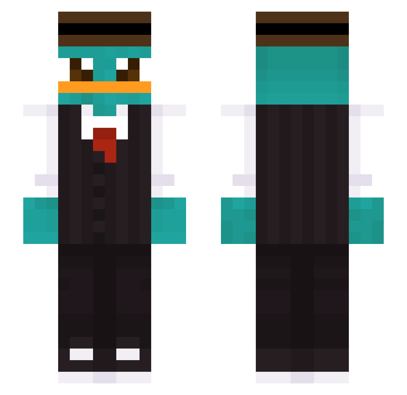 lemona614 Minecraft skin, front and back view