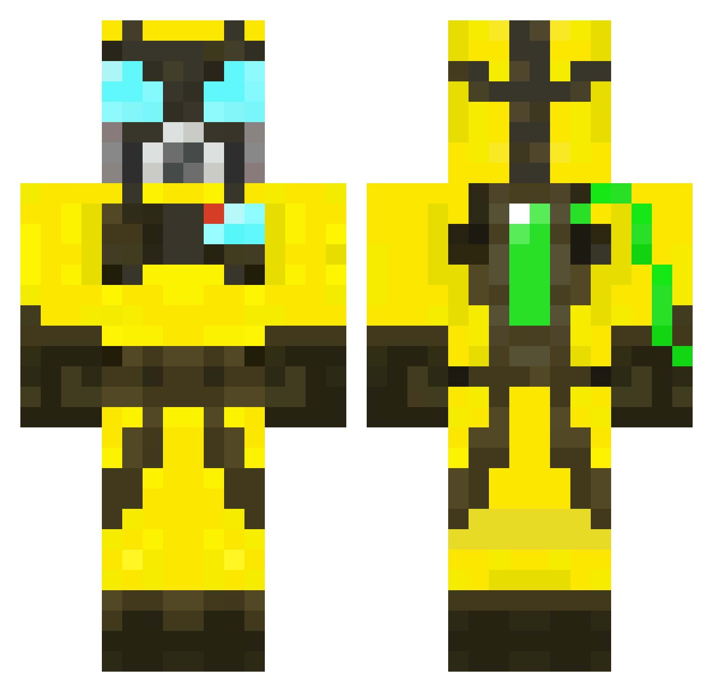KrackenOl Minecraft skin, front and back view