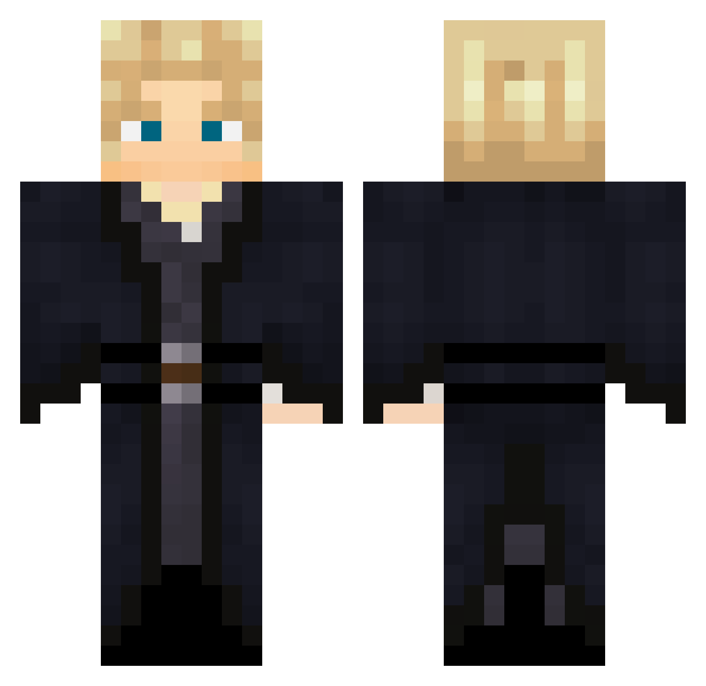 Grubypick70 Minecraft skin, front and back view