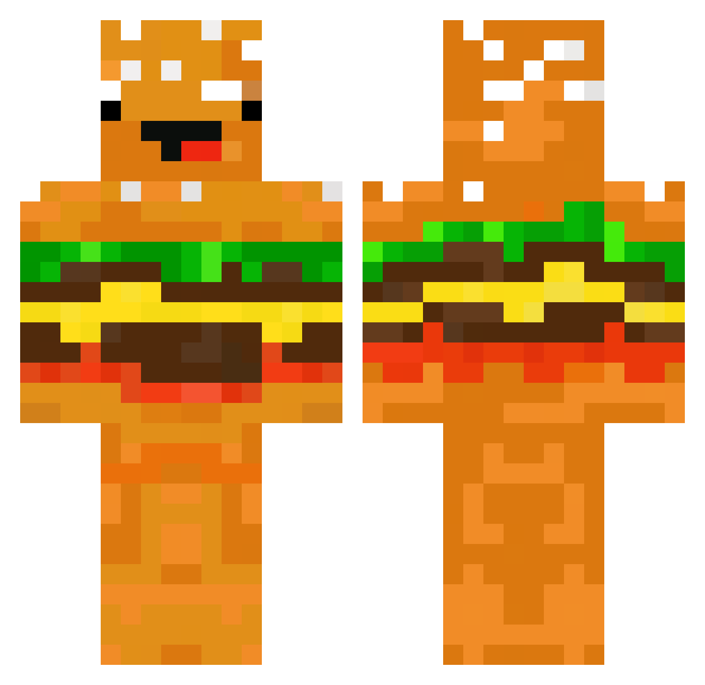 BraDon_lol Minecraft skin, front and back view