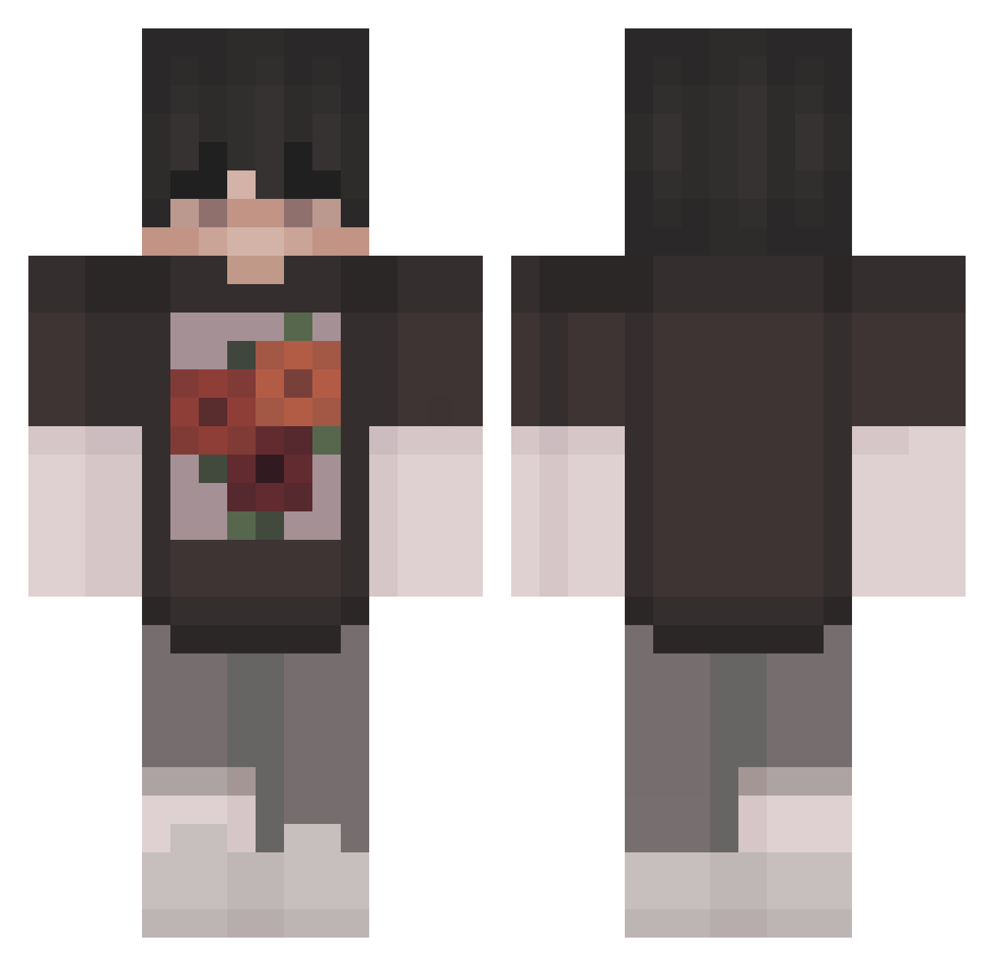 Tapha_ Minecraft skin, front and back view