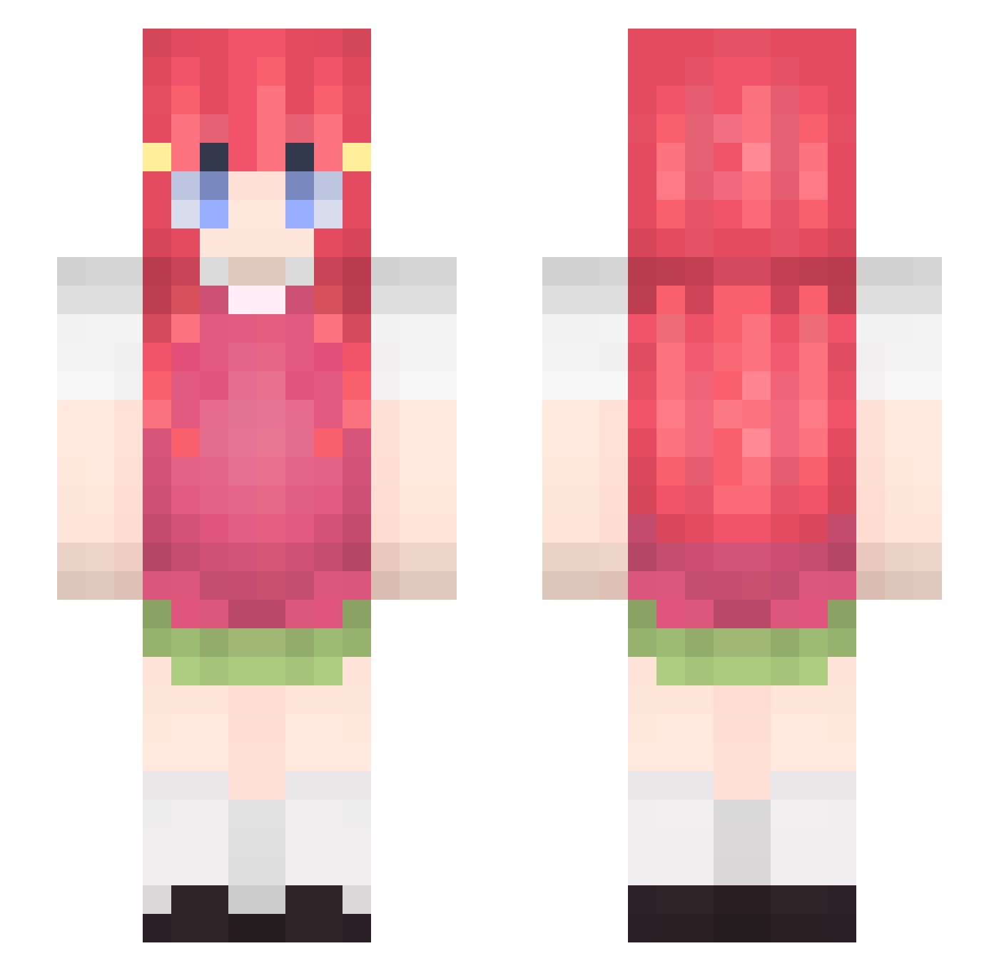 Cqool_cqute Minecraft skin, front and back view