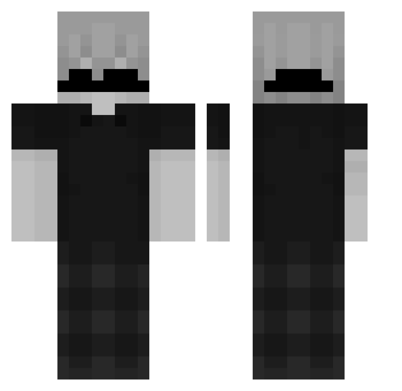 theft22 Minecraft skin, front and back view