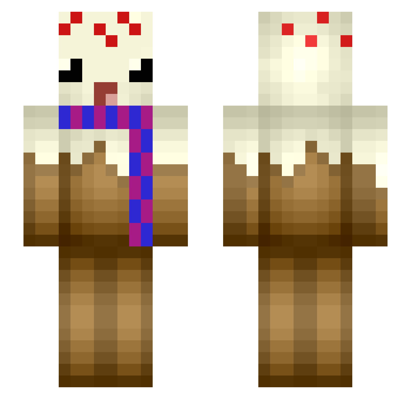 X_Kartoshka_X Minecraft skin, front and back view