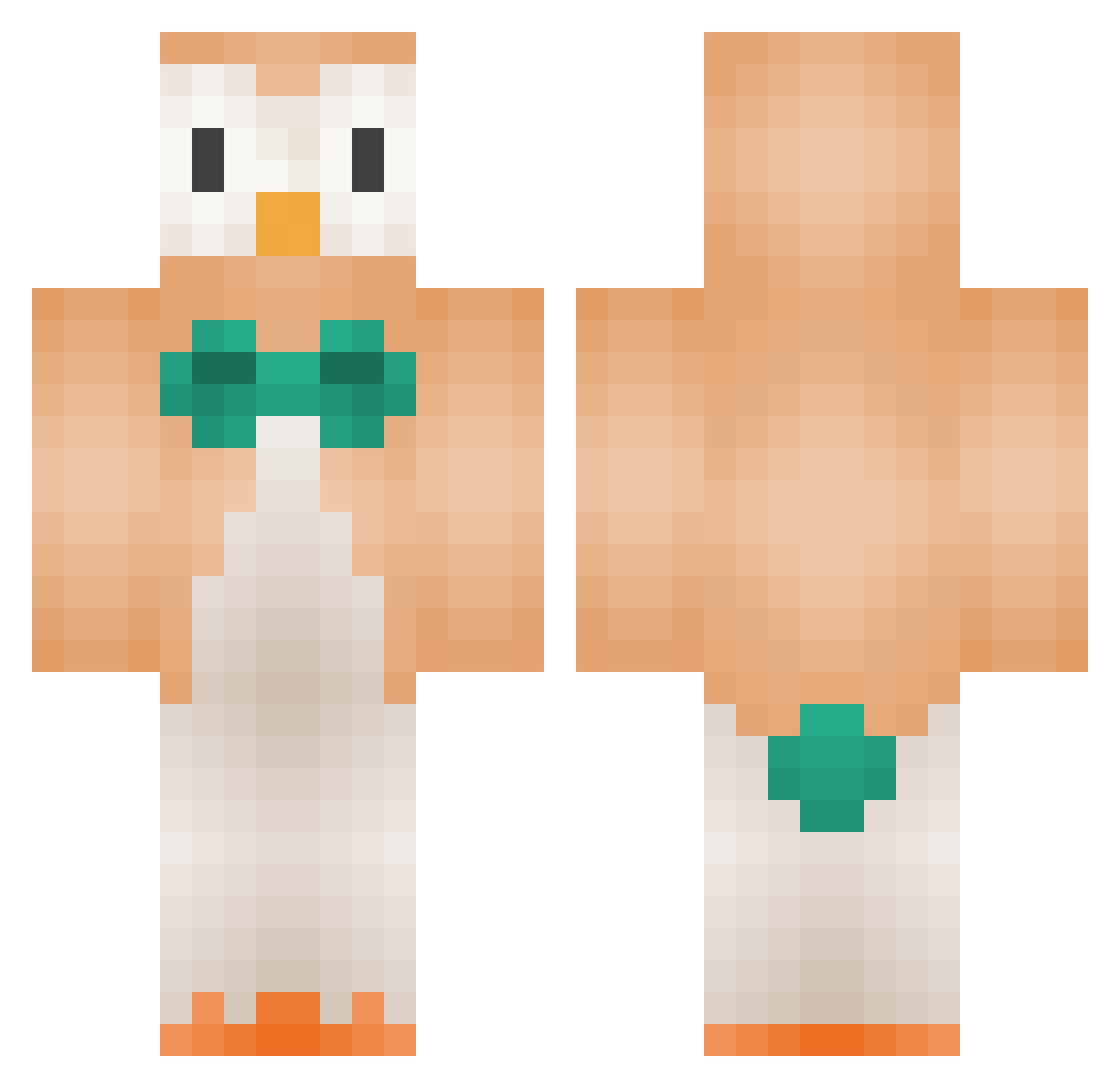 itsbenneh Minecraft skin, front and back view