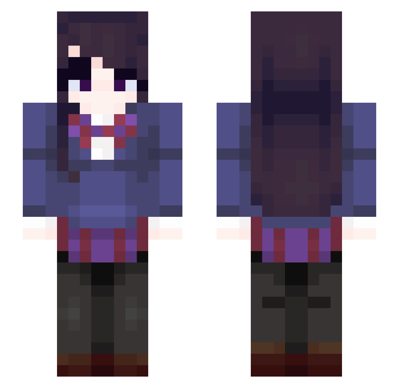 JOSEKIKITO Minecraft skin, front and back view