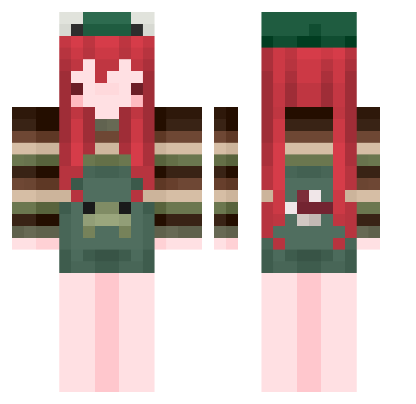 SilliestSparky Minecraft skin, front and back view