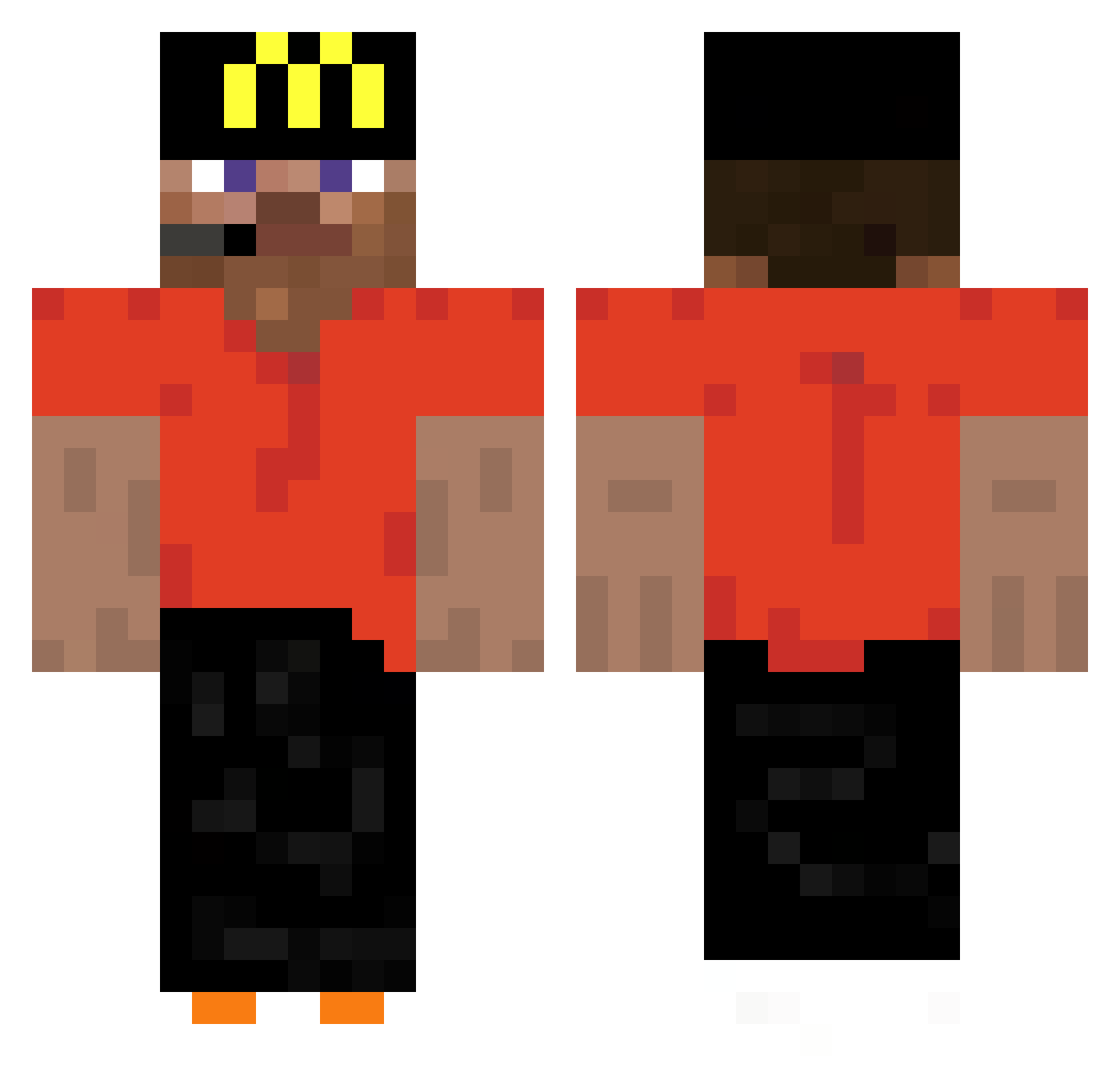 MrDrexoy Minecraft skin, front and back view