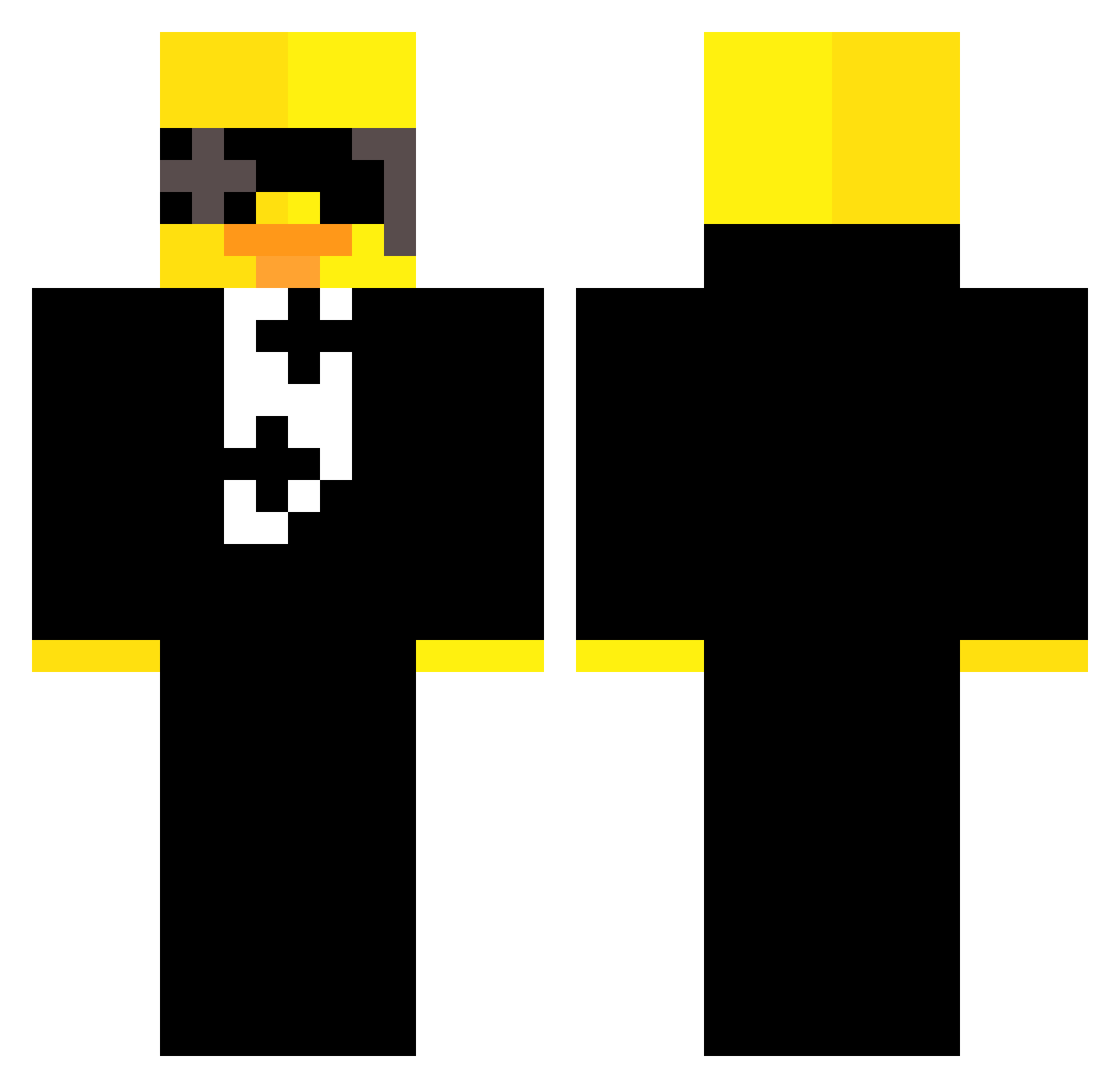 The_Honored_One7 Minecraft skin, front and back view