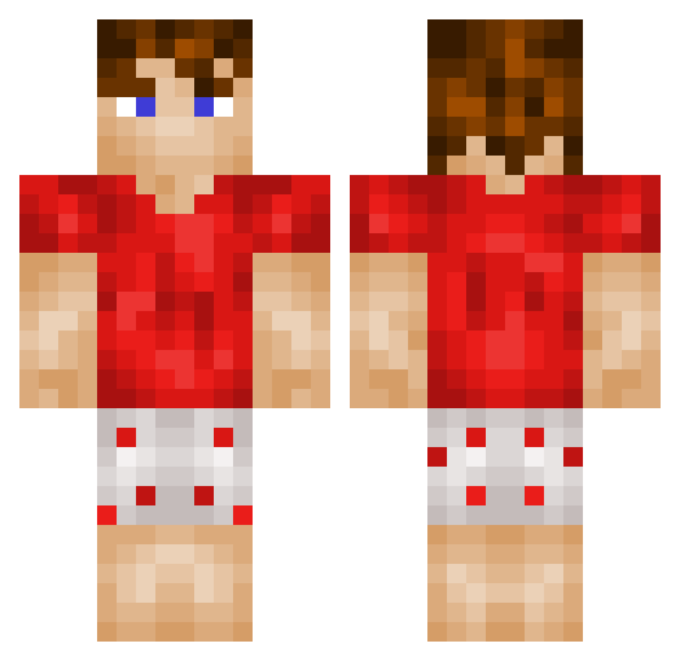 doxeog Minecraft skin, front and back view