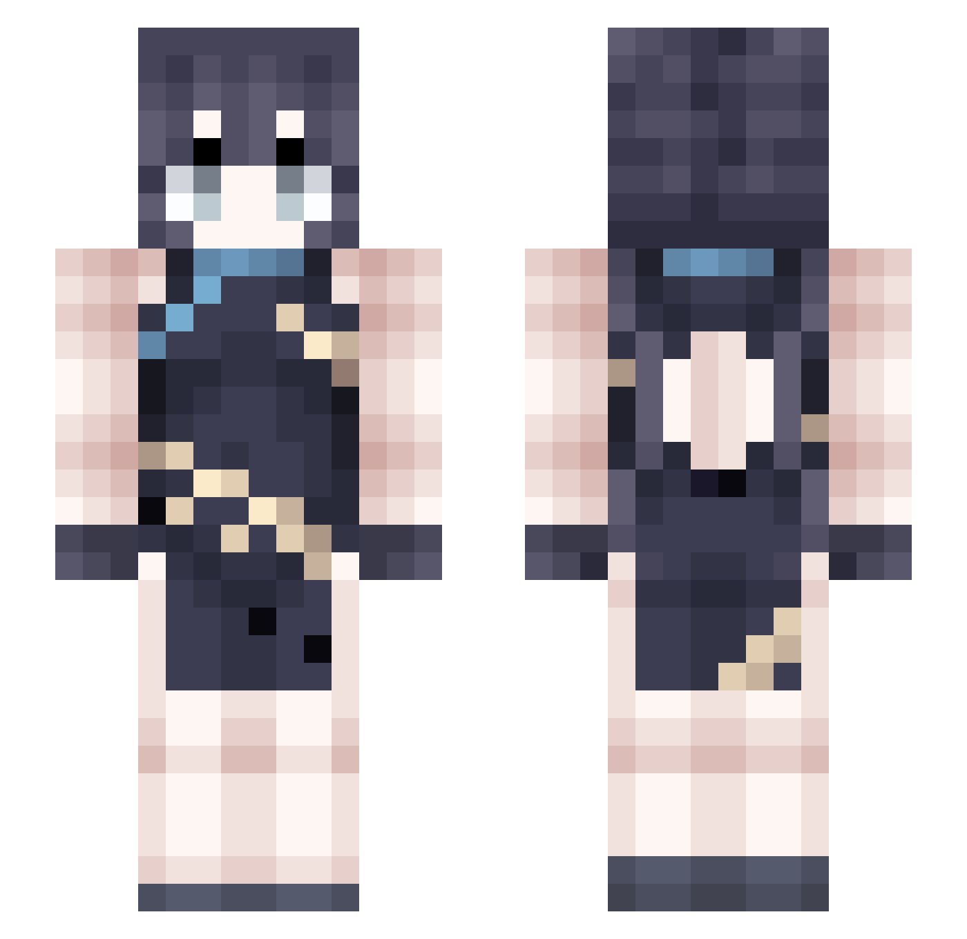 porta0398 Minecraft skin, front and back view