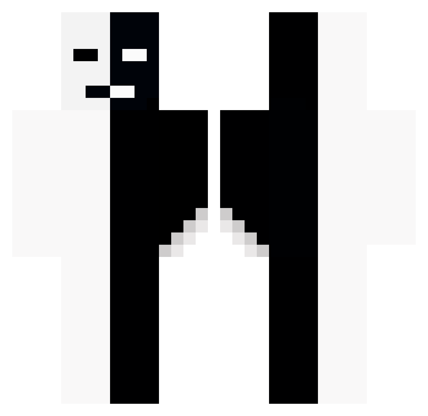 notnilette Minecraft skin, front and back view