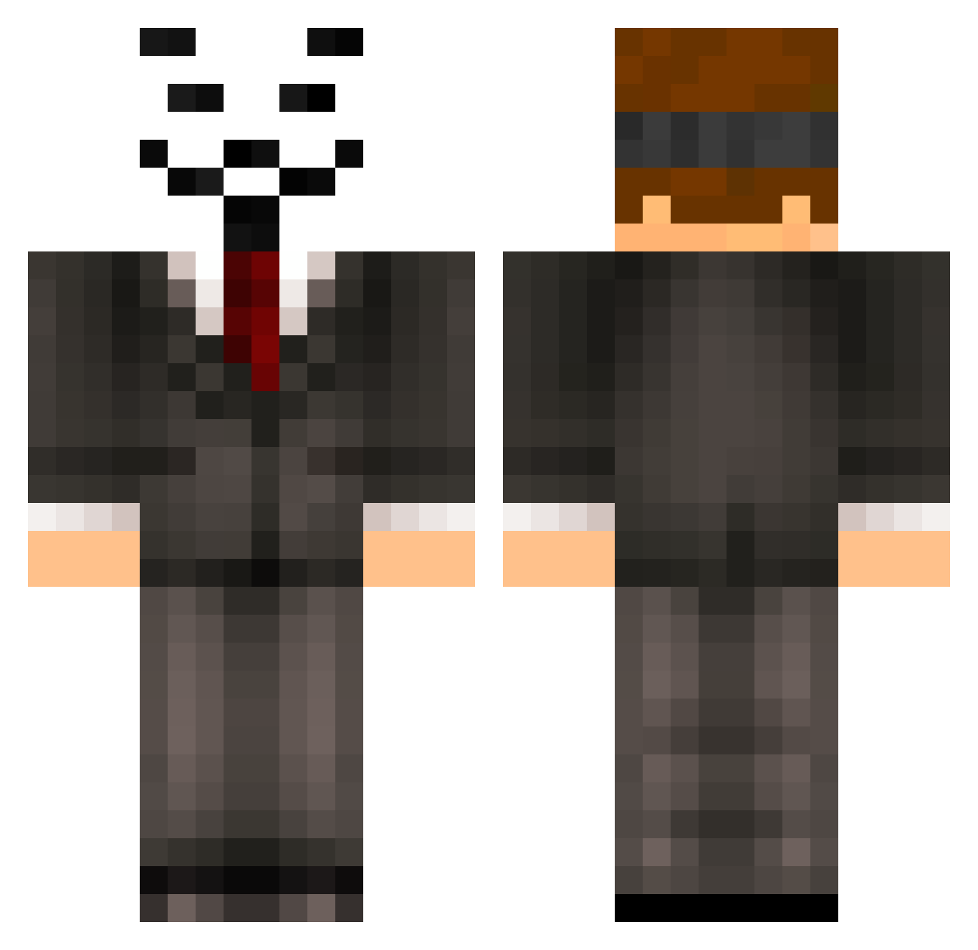 zzcontagiouszz Minecraft skin, front and back view