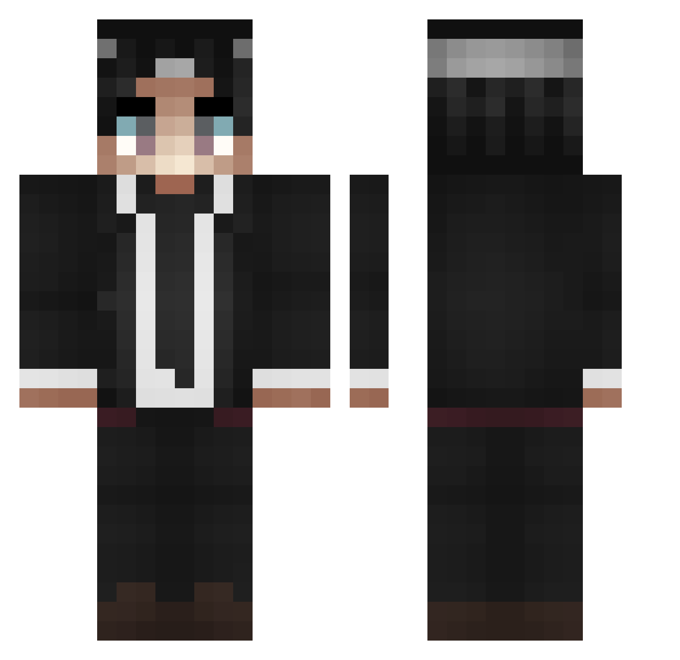 Shyroo667 Minecraft skin, front and back view