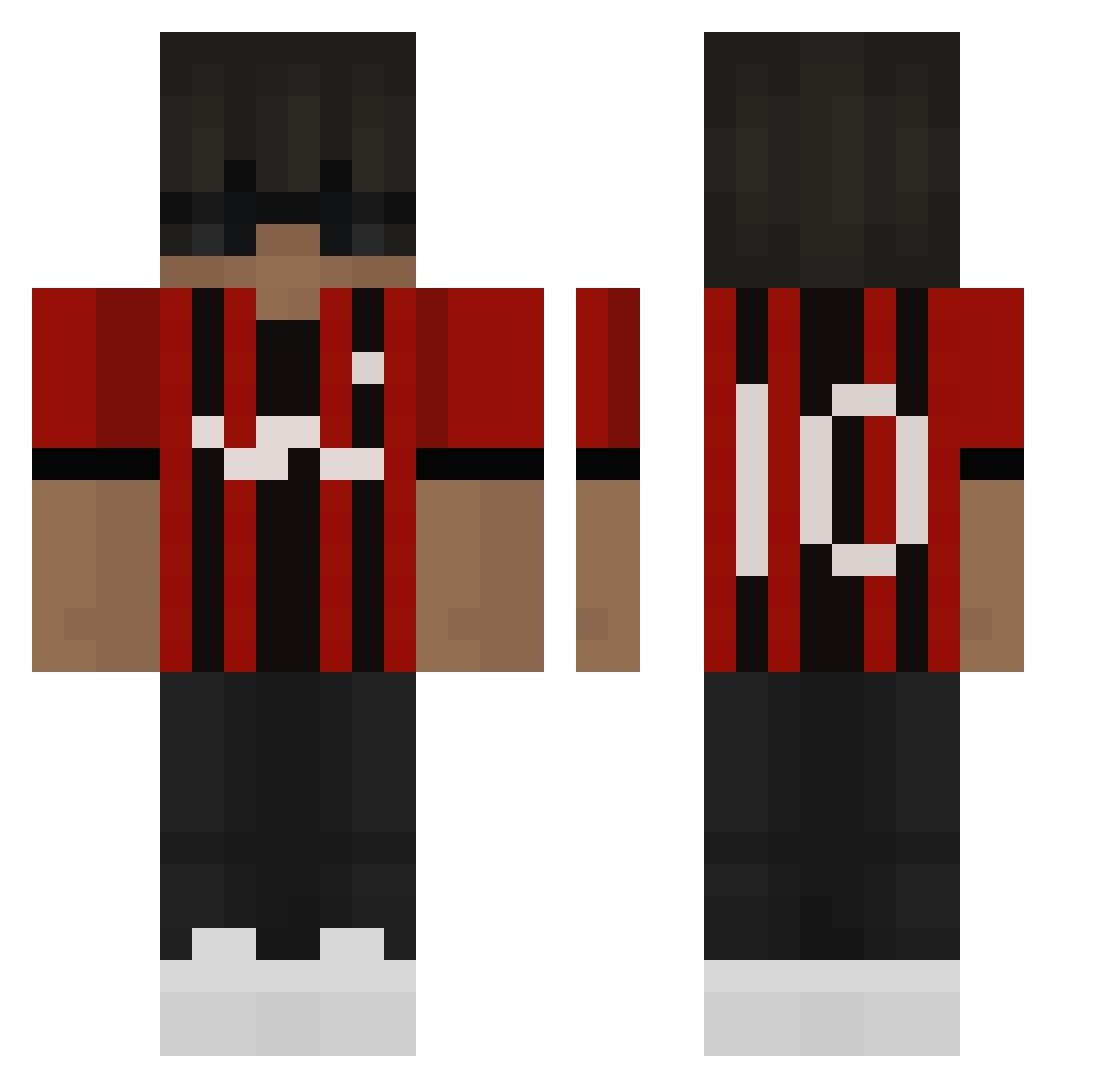 MylrZz Minecraft skin, front and back view