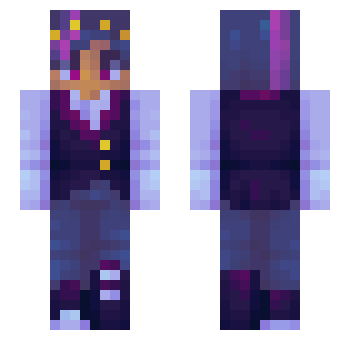Gabby_lmao Minecraft skin, front and back view