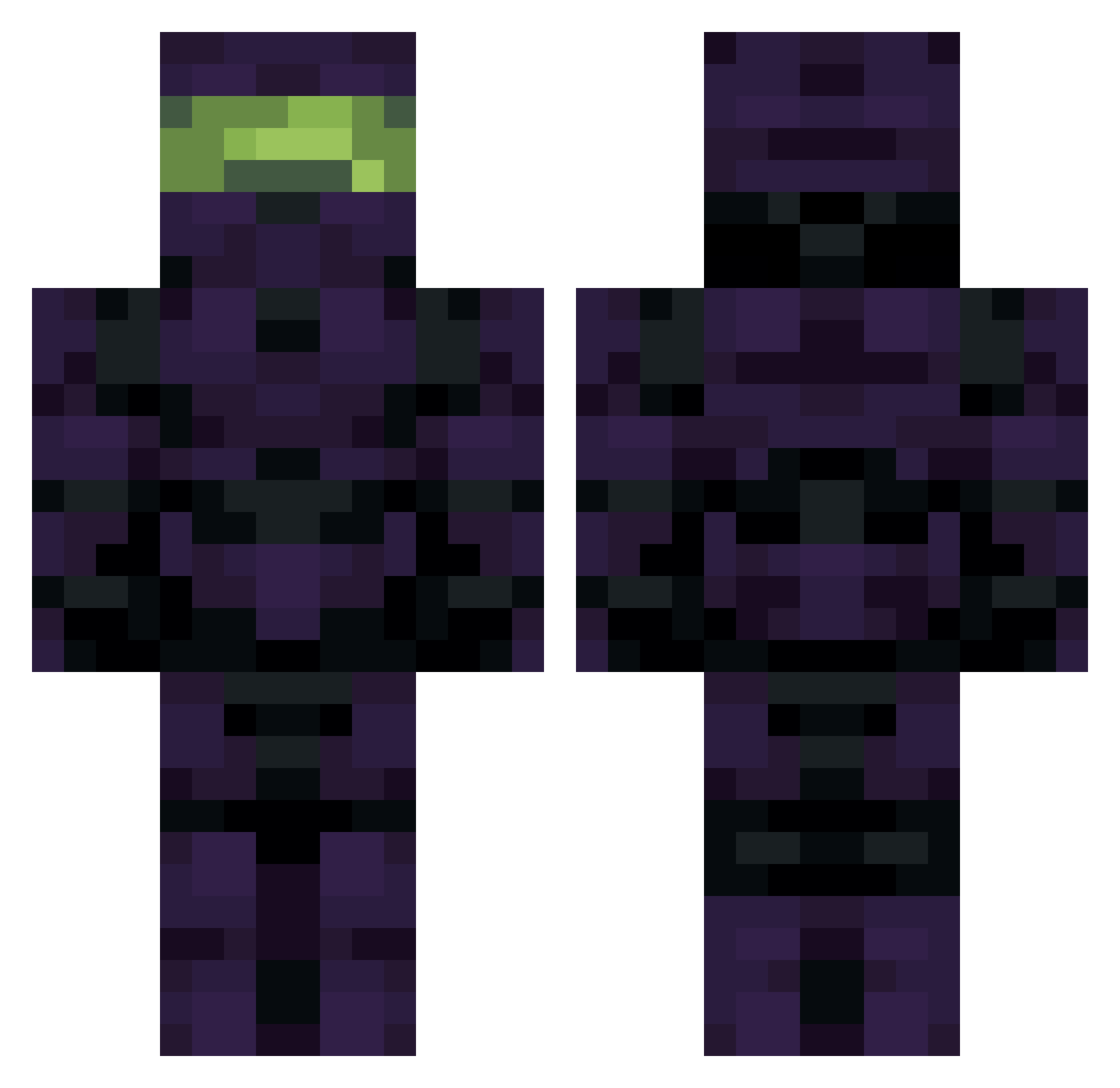 Zef Minecraft skin, front and back view
