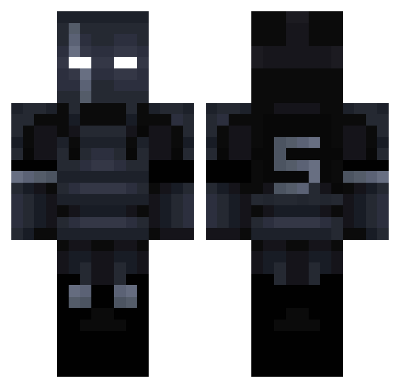 Sentimientos Minecraft skin, front and back view