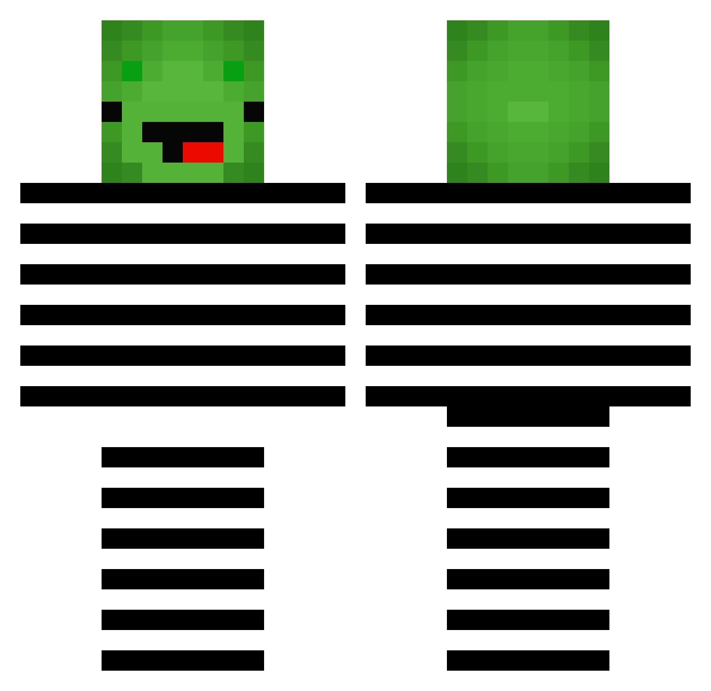 mk_doragon Minecraft skin, front and back view
