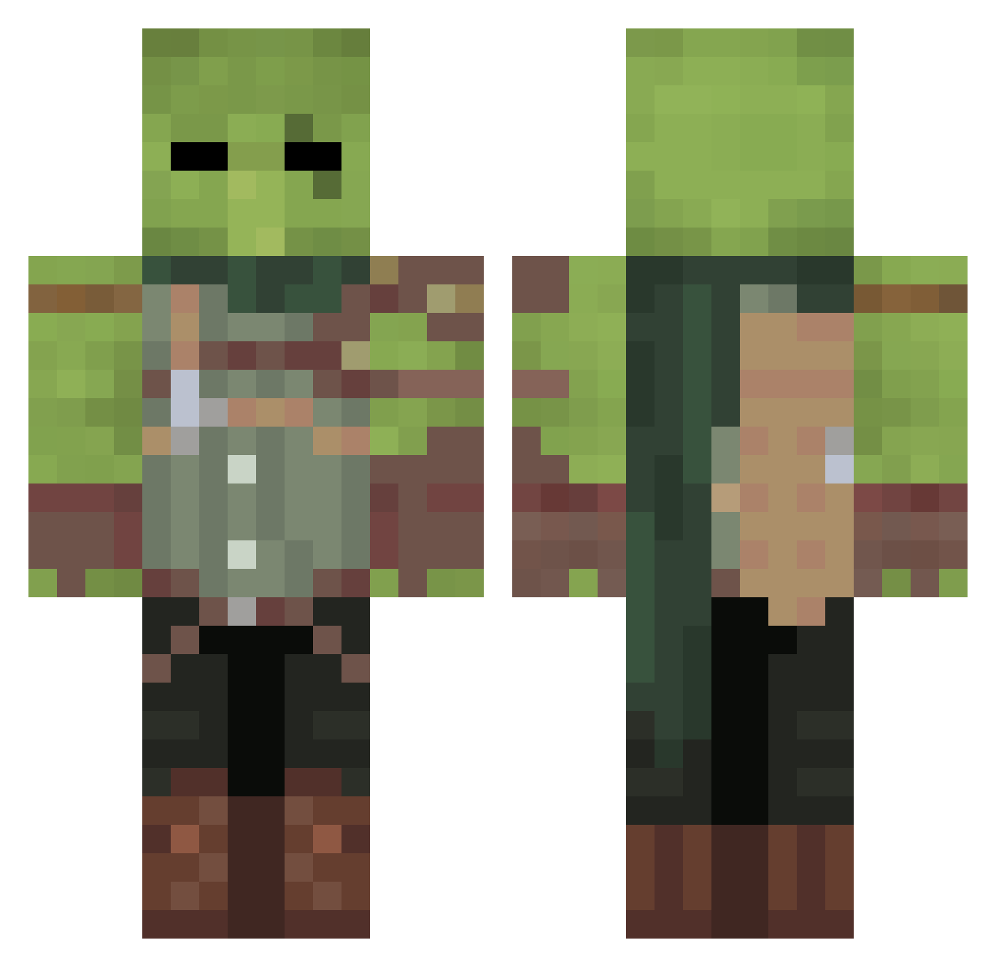 Dota__2 Minecraft skin, front and back view