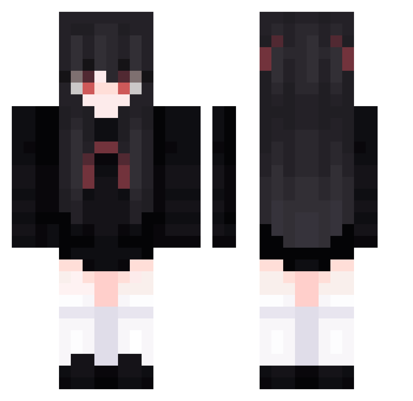 BokuhaIkemen Minecraft skin, front and back view