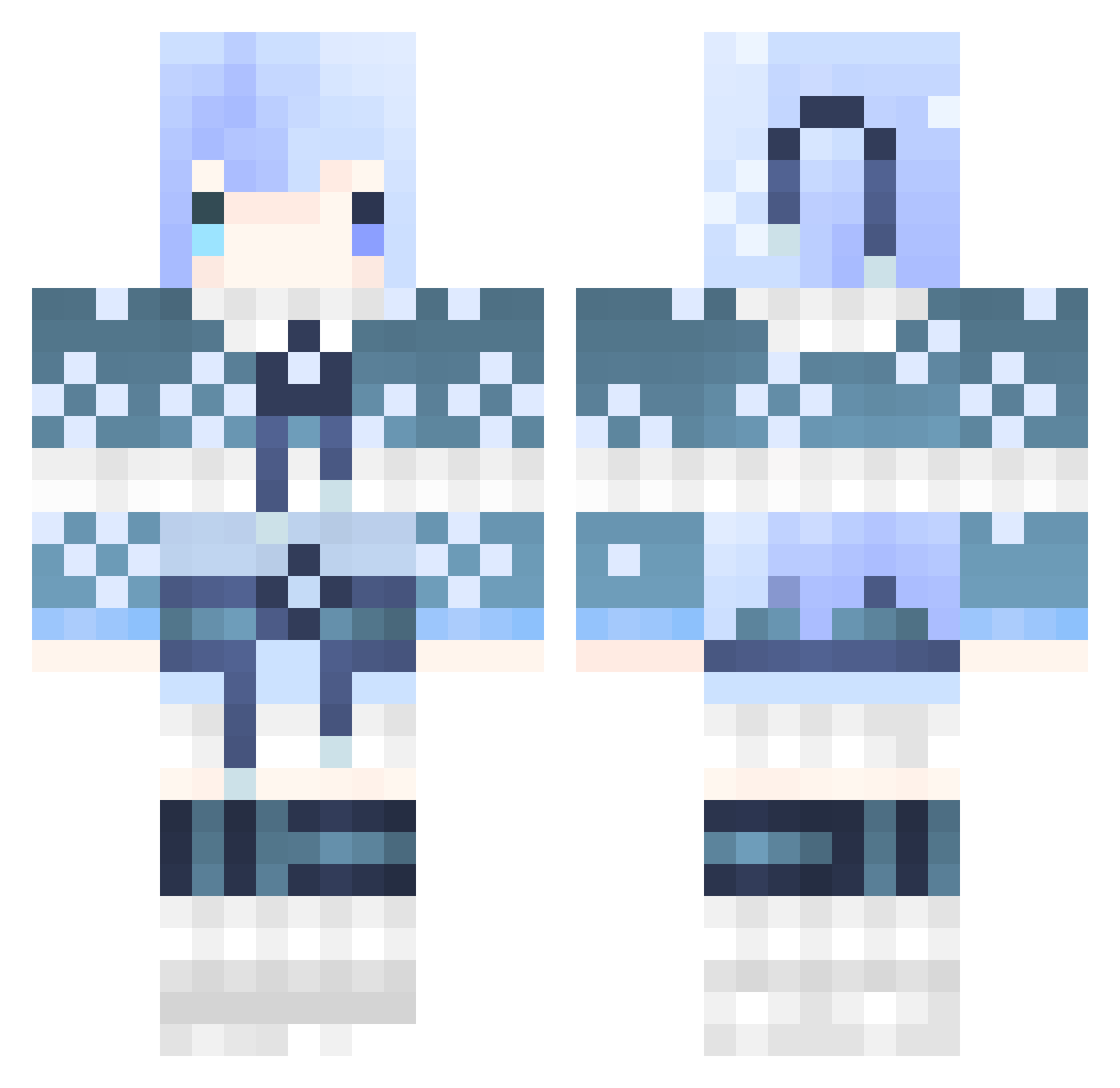 Asriel__Dreemurr Minecraft skin, front and back view