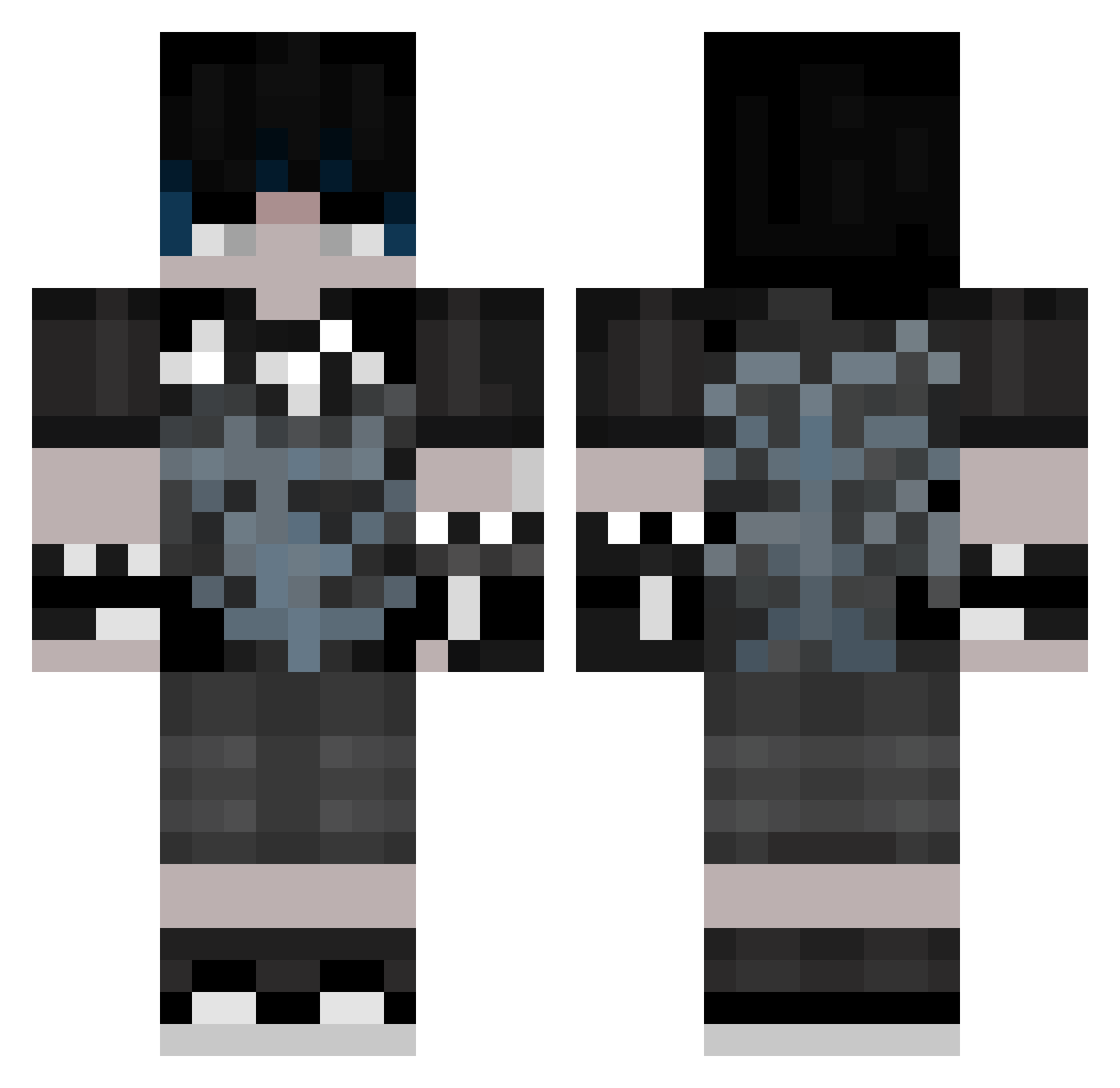 LuvStarlight Minecraft skin, front and back view