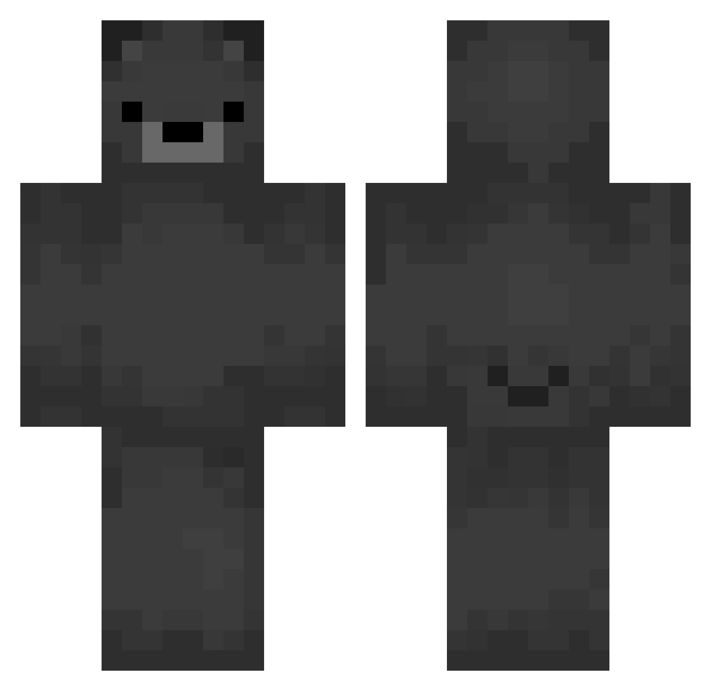 GatitoMagico Minecraft skin, front and back view