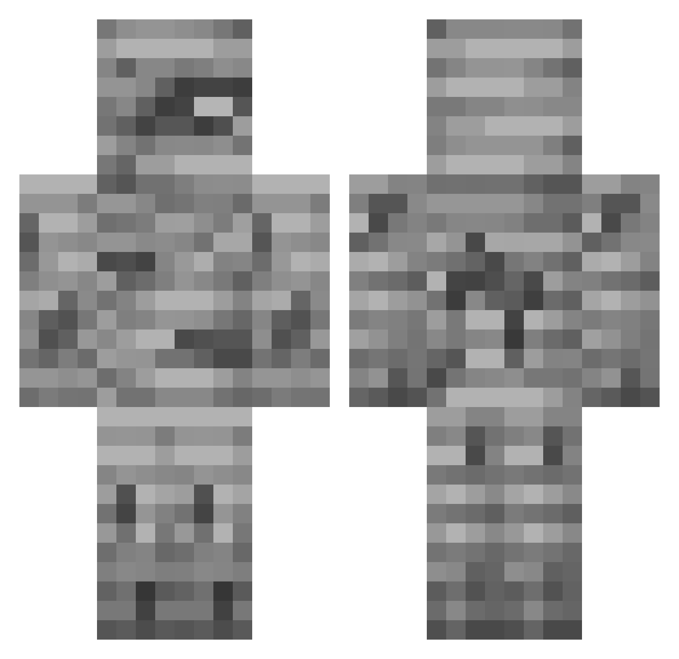 Ubermousse Minecraft skin, front and back view