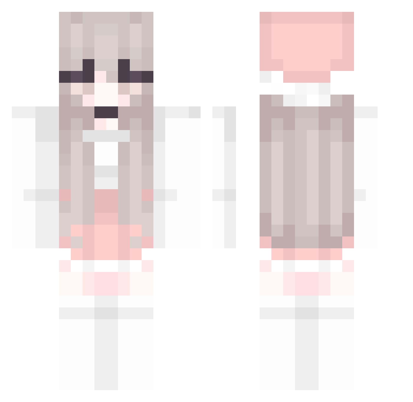 ZZondoggy Minecraft skin, front and back view