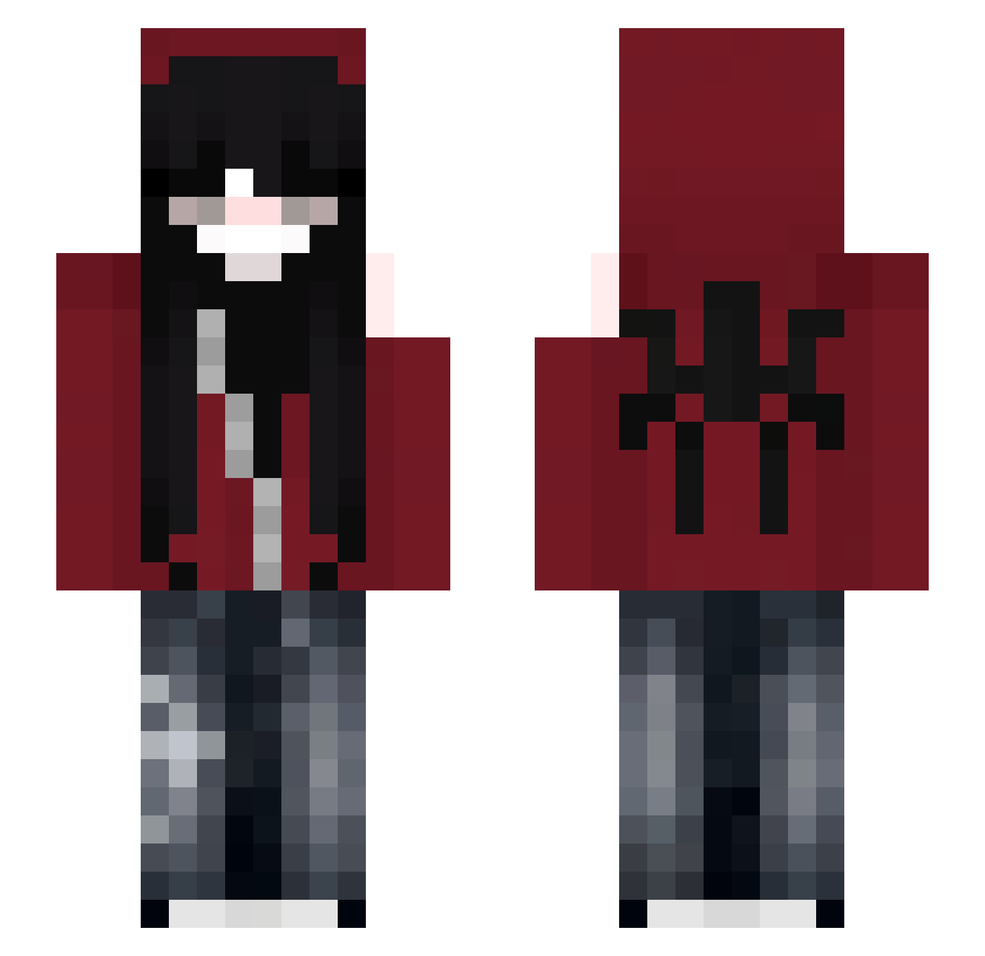 neuwim Minecraft skin, front and back view