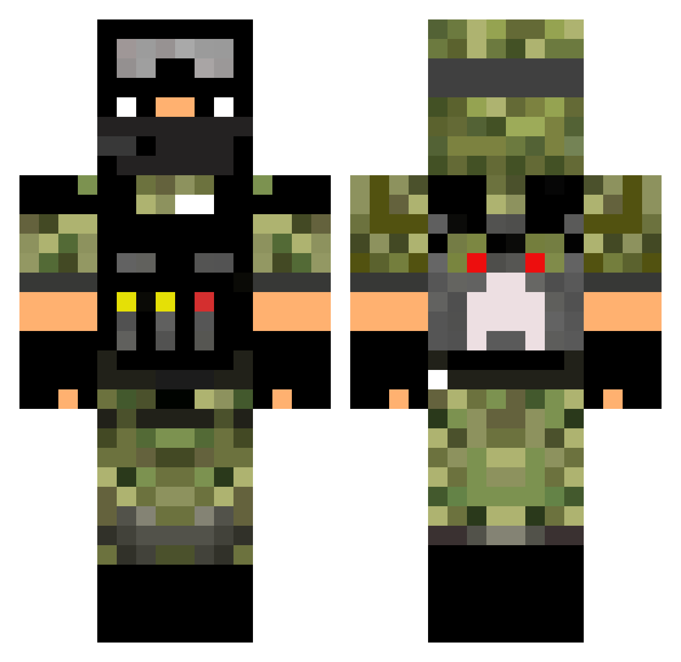 misharey12345678 Minecraft skin, front and back view