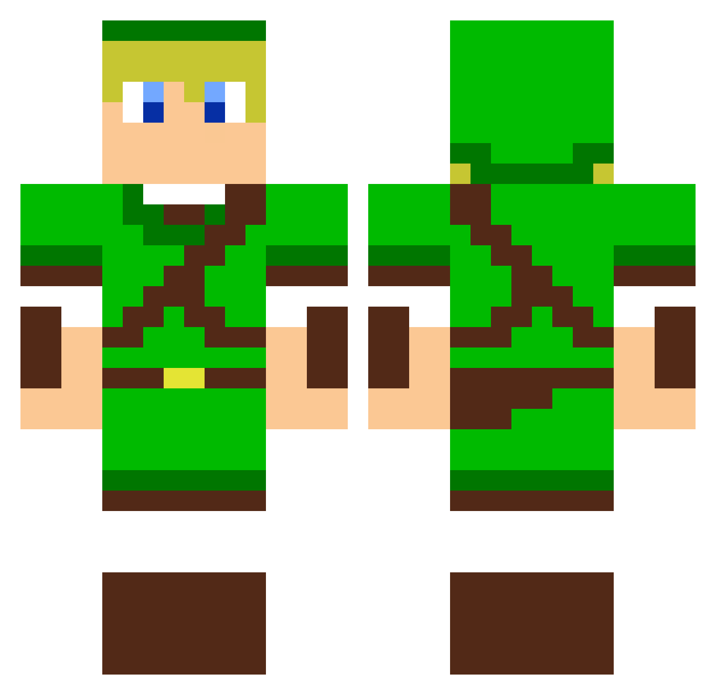 Strophic Minecraft skin, front and back view