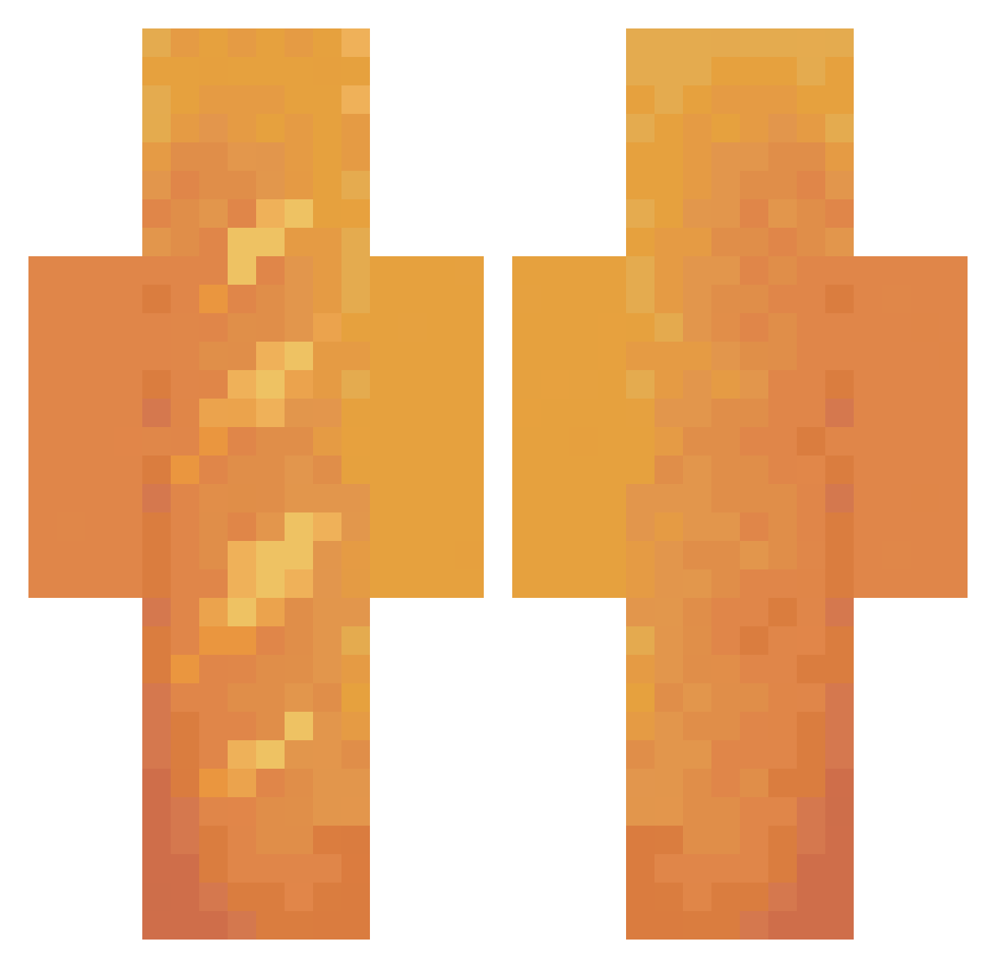 ToastyyLoaf Minecraft skin, front and back view