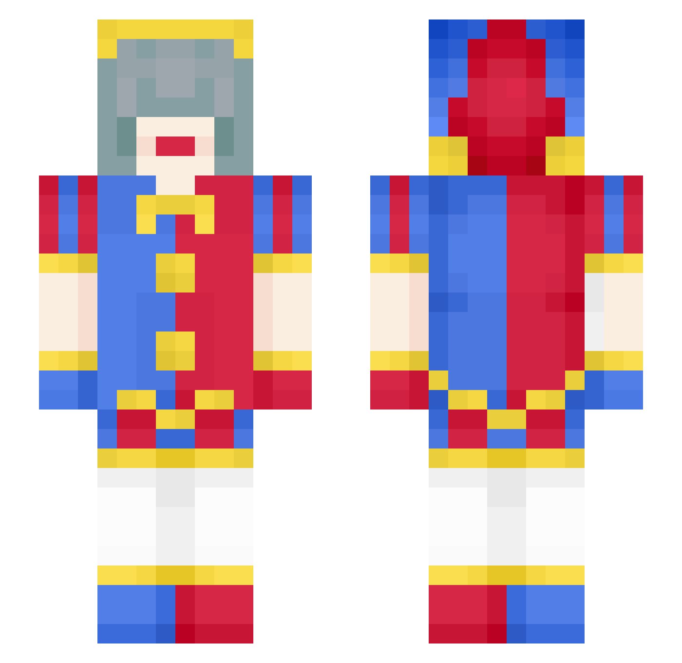 donplex Minecraft skin, front and back view