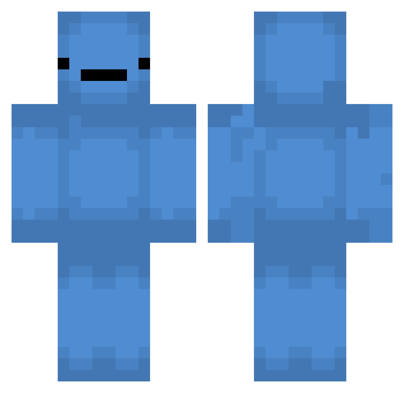 RussIsBlack Minecraft skin, front and back view