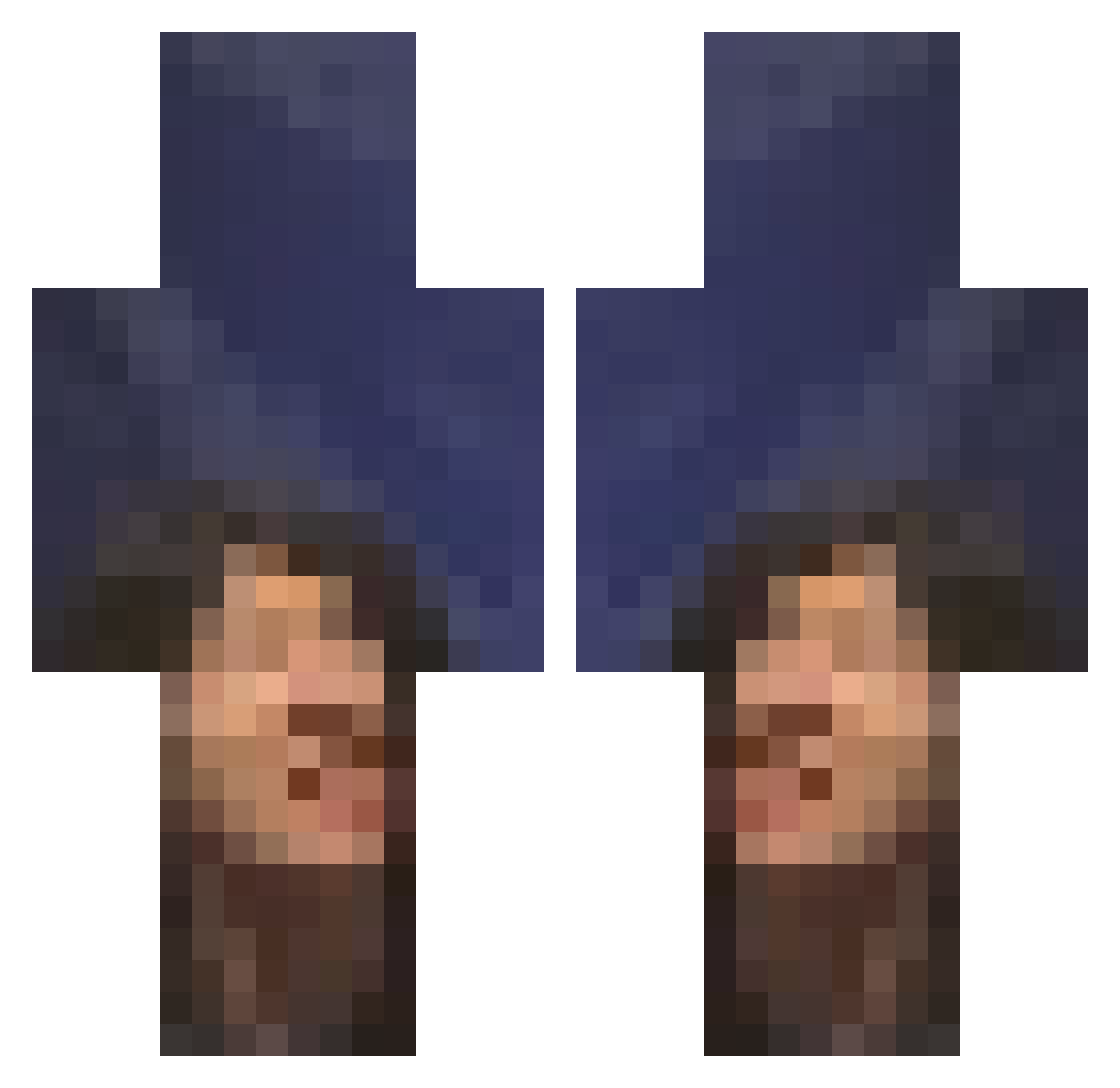 snawwo_O Minecraft skin, front and back view