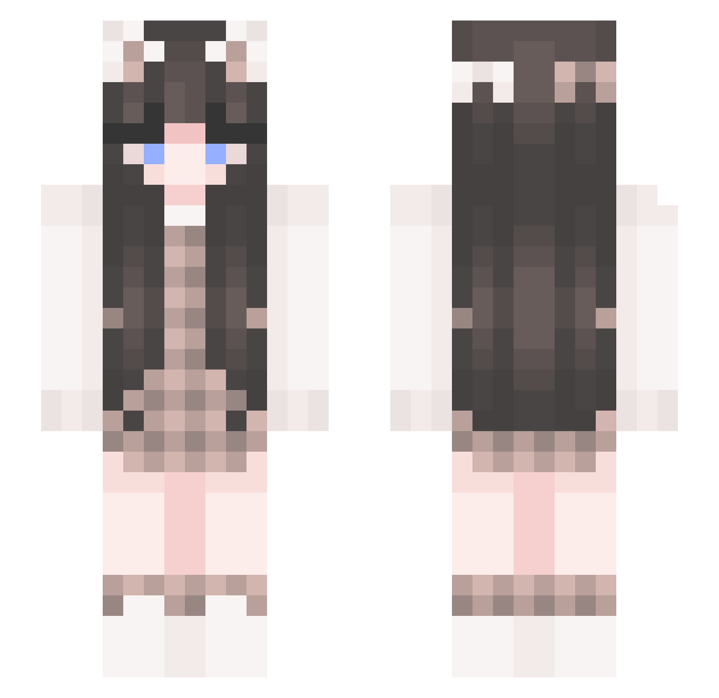 Shailah Minecraft skin, front and back view
