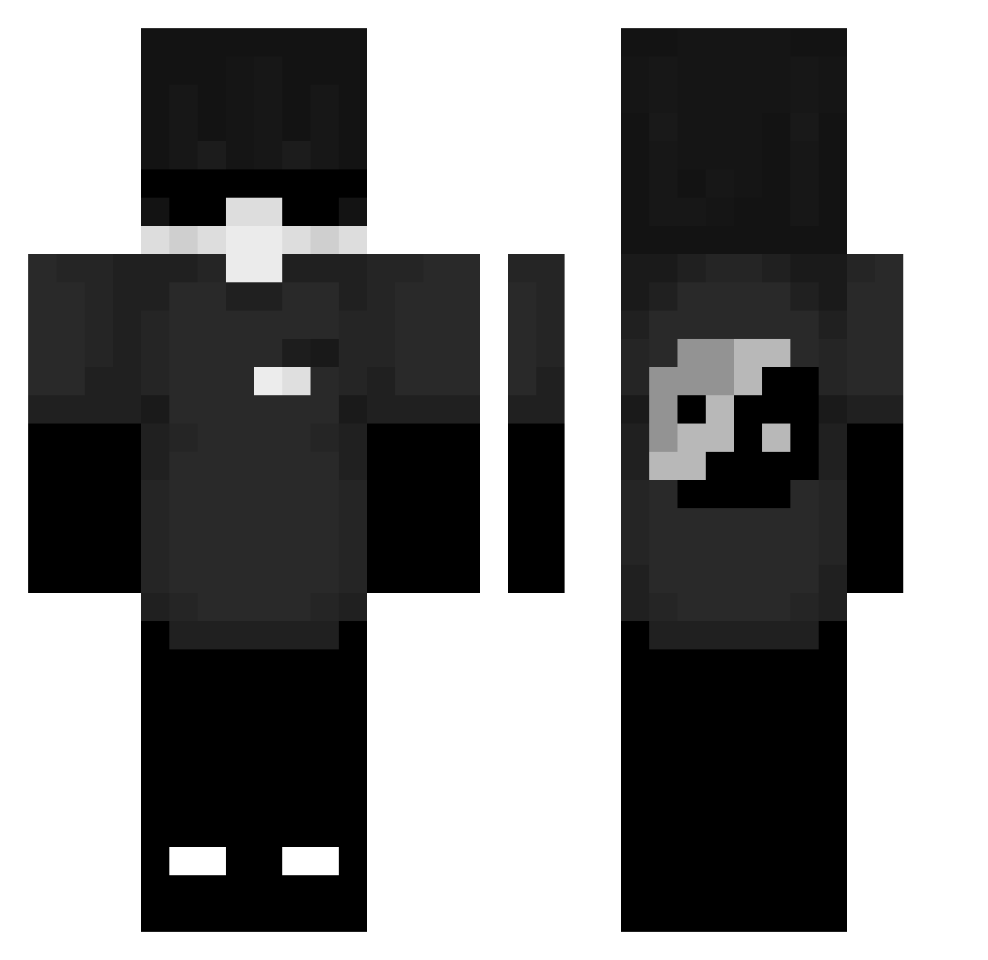 zOEndBeast Minecraft skin, front and back view