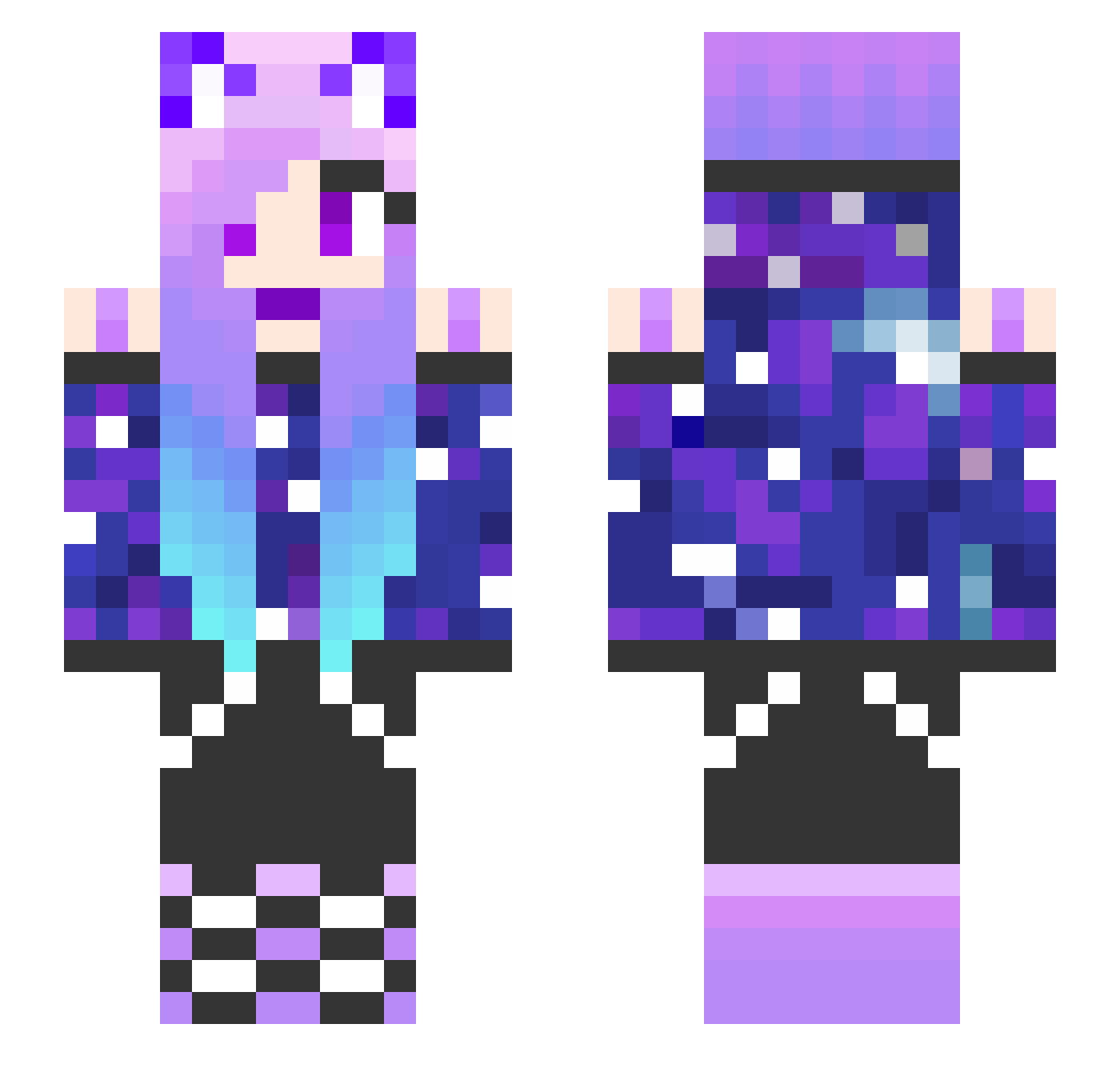Stille_Elite69 Minecraft skin, front and back view