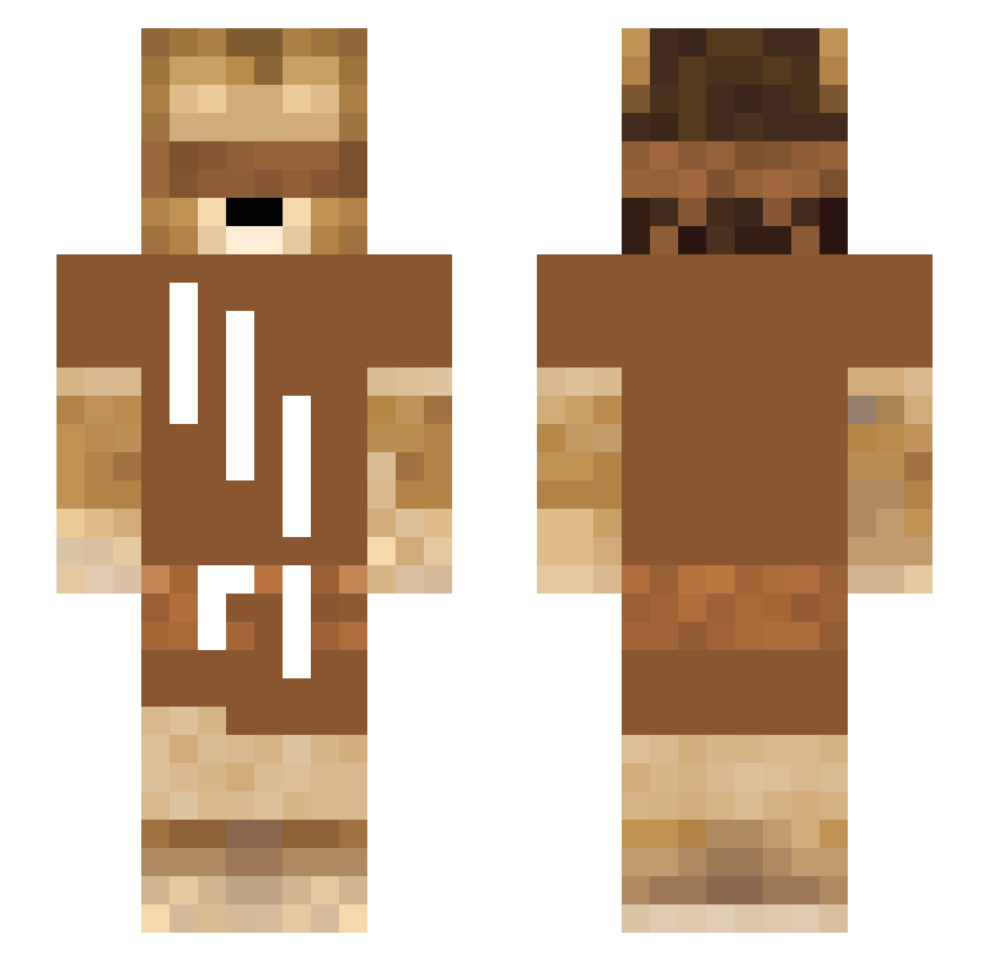 R1tzCpvp Minecraft skin, front and back view